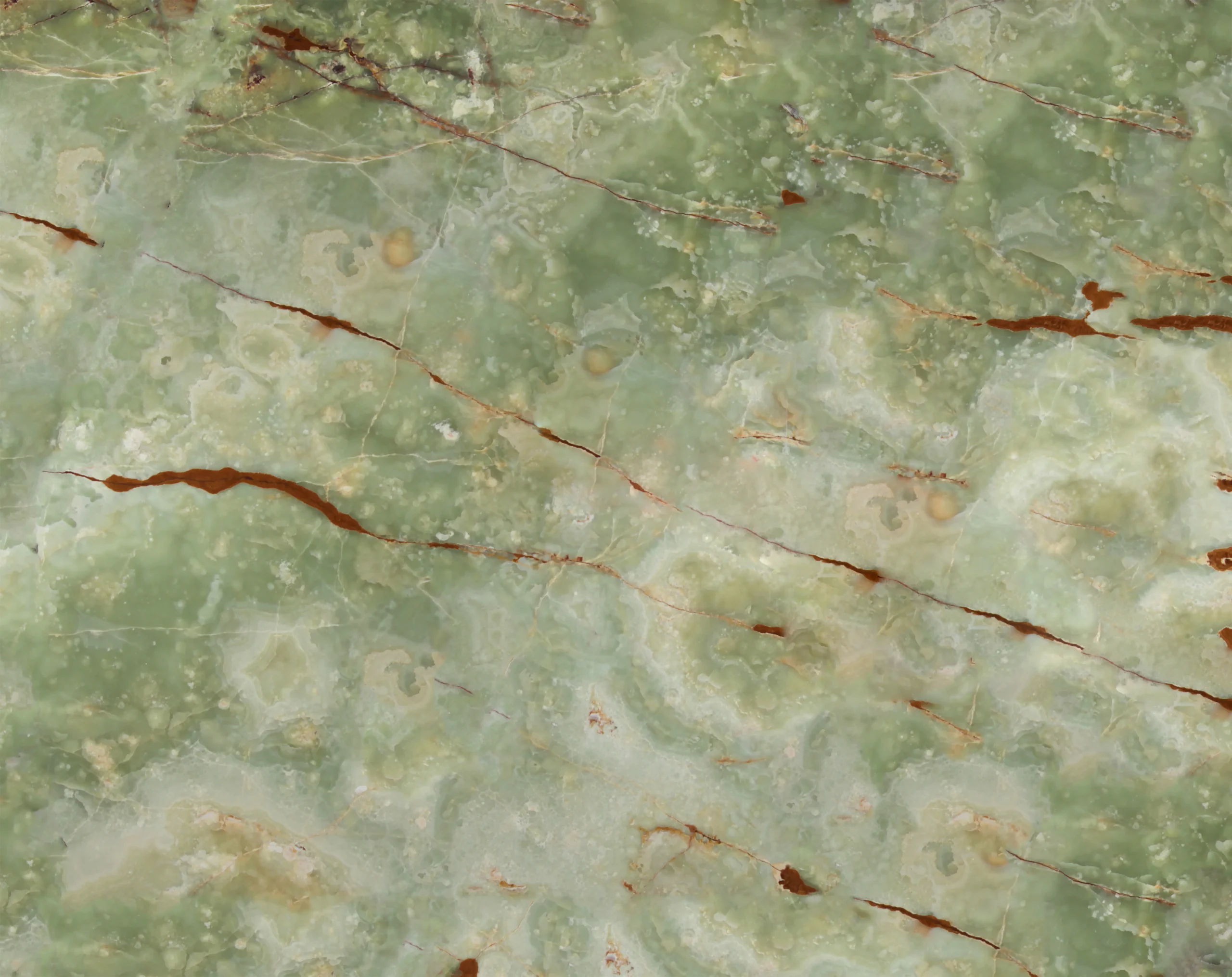 Exotic green onyx slab for luxury spa and hotel decor