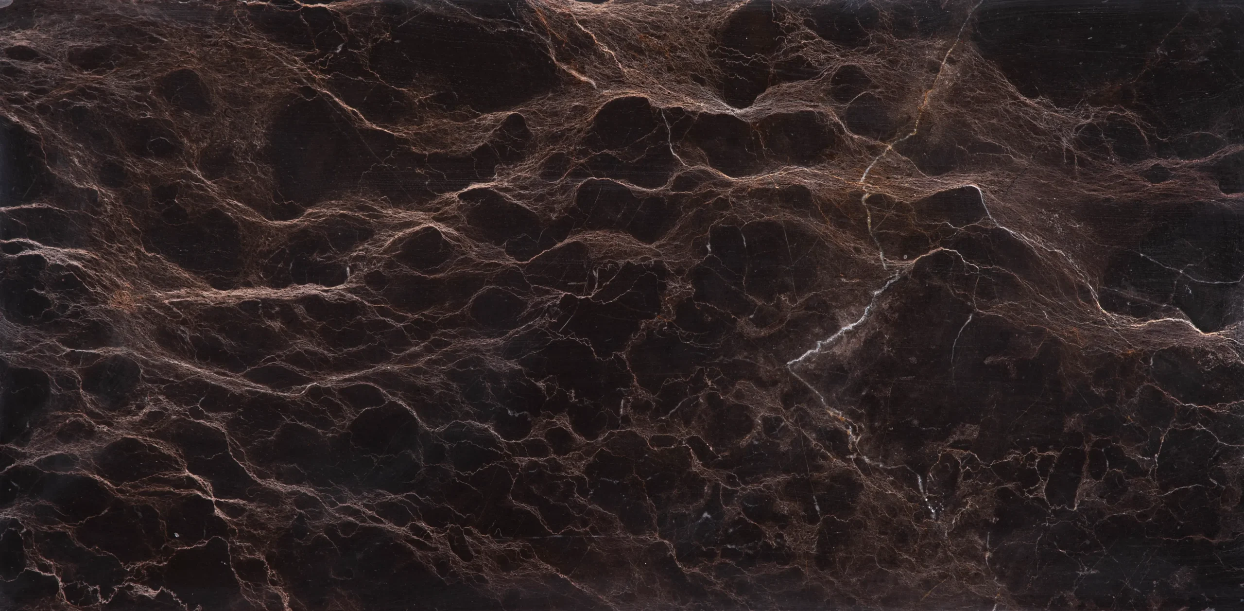 Elegant Spider Black Marble slab with dramatic natural white veining
