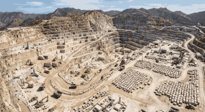 Iran natural stone quarry producing travertine and marble blocks for export to Russia and CIS markets